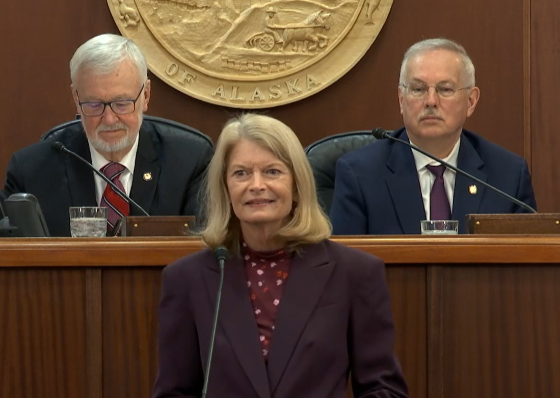 U.S. Senator Lisa Murkowski addresses the joint legislative body